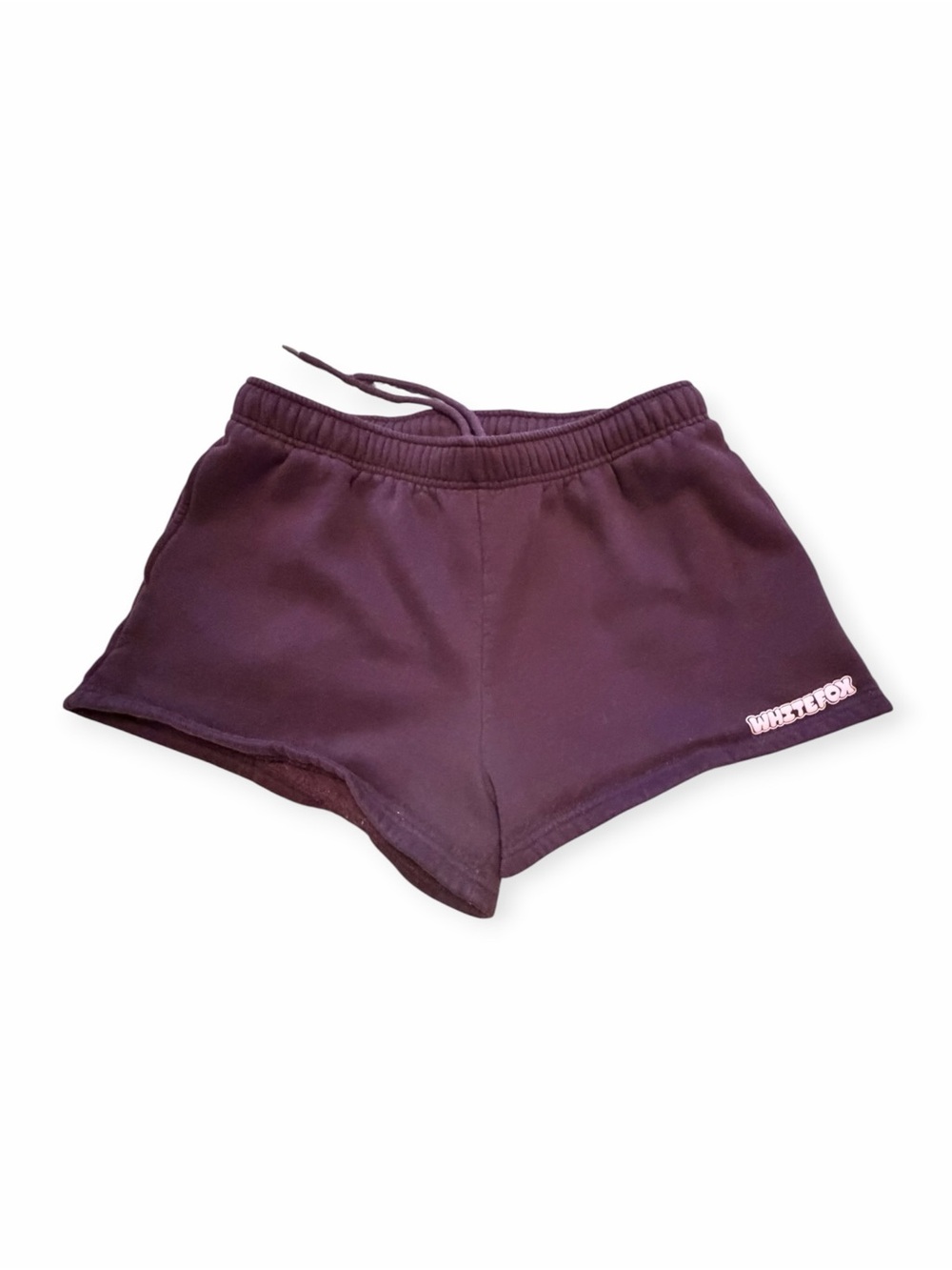 White Fox Purple Plum Oversized Fleece Lounge Shorts
